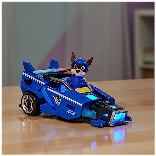 PAW Patrol: The Mighty Movie Chase's Mighty Movie Cruiser Toy - Light-Up Vehicle with Sound Effects & Action Figure (Ages 3-9)