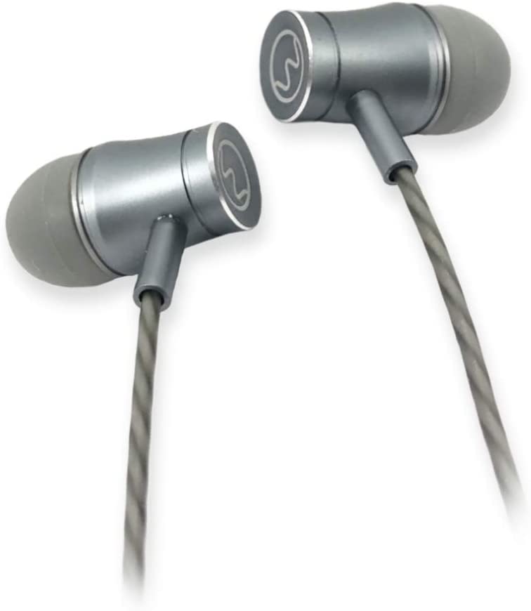 Walk Audio Wired Ohrhörer aus silbernem Metall