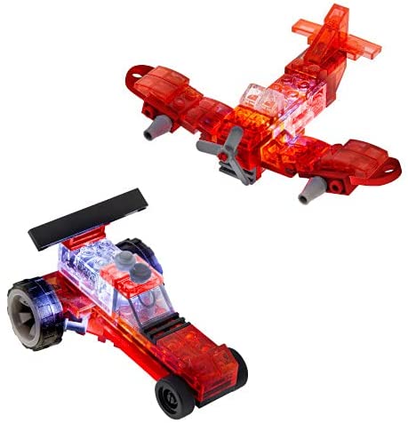 giochi preziosi spa LAM02201 Laser Pegs Microsparks-Vehicles 2 Pack Red Wing
