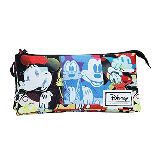 Mickey Mouse Buddies-Triple HS Pencil Case, Multicolour