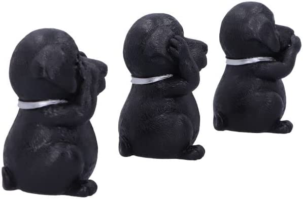 Nemesis Now Three Wise Labradors, Black, 8.5cm,B5881V2