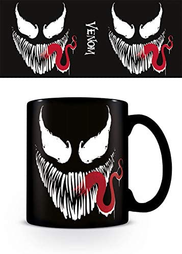 Marvel Comics MG25085C-Multi Colored-11oz / 315ml Venom (cara) Taza de café