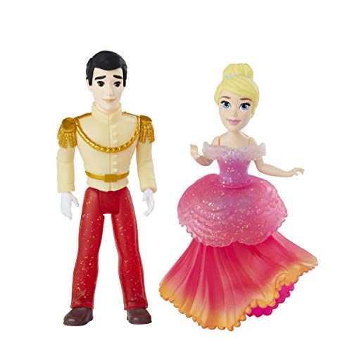 Disney Princess Cinderella and Prince Charming Collectible Small Doll Royal Clip