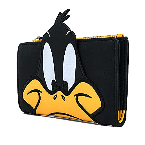 Loungefly x Looney Tunes Daffy Duck Cosplay Flap Wallet (Black, One Size)