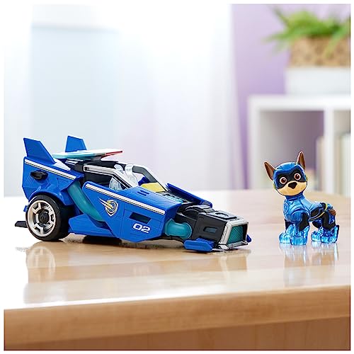 PAW Patrol: The Mighty Movie Chase's Mighty Movie Cruiser Toy - Light-Up Vehicle with Sound Effects & Action Figure (Ages 3-9)