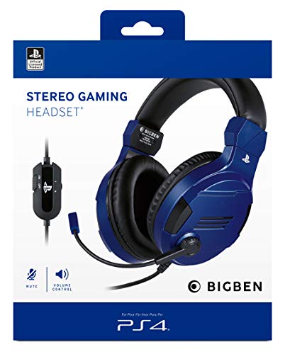 Official Playstation Gaming Headset V3 Blue for PS4 - Bigben