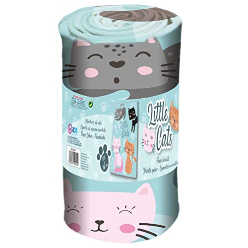 Kids Licensing Fleecedecke mit kleinen Katzen | Kinderdecke, kleine Katzen, Fleecedecke, Babydecken, Disney-Decken, Größe: 150 x 100 cm | 300 g