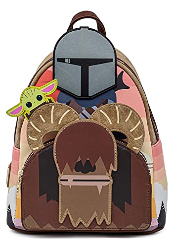 Loungefly Star Wars The Mandalorian Bantha Ride Mando und Baby Yoda Damen Doppel