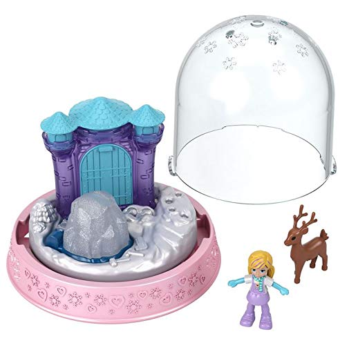 Polly-Pocket Mattel GNG68 Mini-Schneekugel Winter Weihnachten 8 x 8 cm