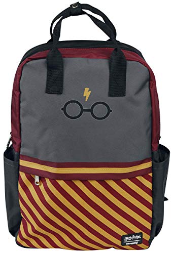 Harry Potter Rucksack, Brille, Logo, Hogwarts, offiziell, Loungefly, Schwarz, Einheitsgröße