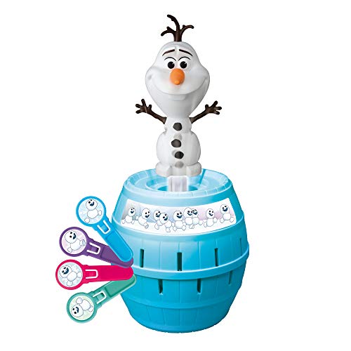 TOMY Pop Up Olaf Kinder-Action-Brettspiel, Familien- und Vorschulkinderspiel, Act