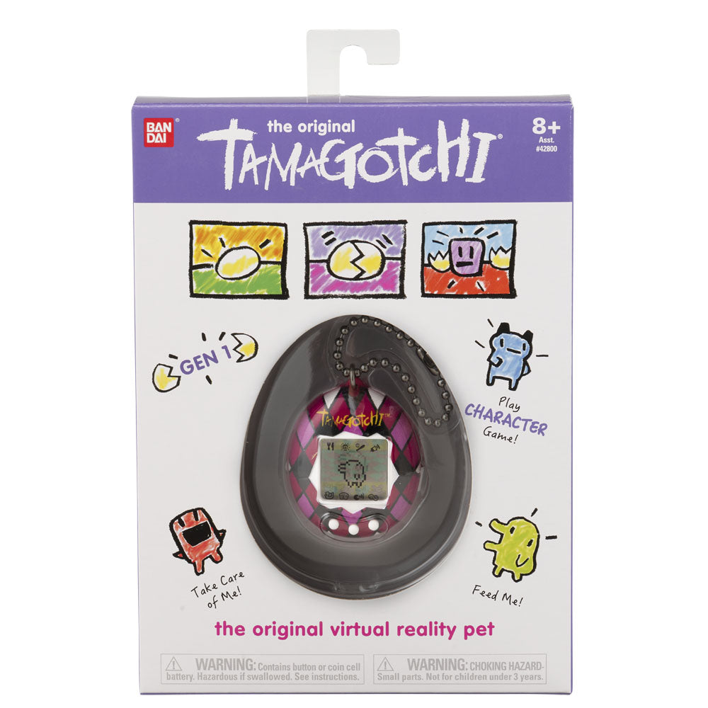 Tamagotchi 42935NBNP Original Majestic – Füttern, Pflegen, Pflegen – virtuelles Haustier mit Kette