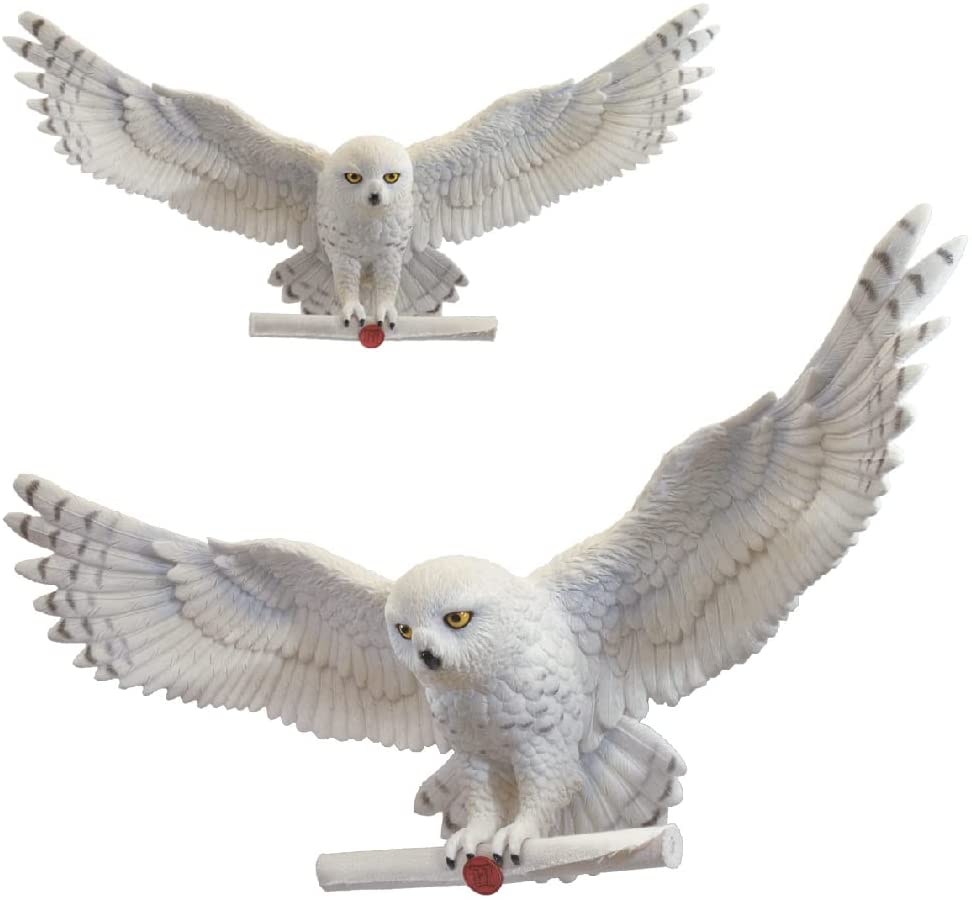 The Noble Collection Harry Potter Hedwig Owl Post Wanddekoration – 14 Zoll (35 cm) handbemalte Skulptur – Harry Potter Filmset Film-Requisiten Geschenke