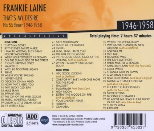 Frankie Laine - That's My Desire: His 55 Finest (1946-1958) [Audio CD]