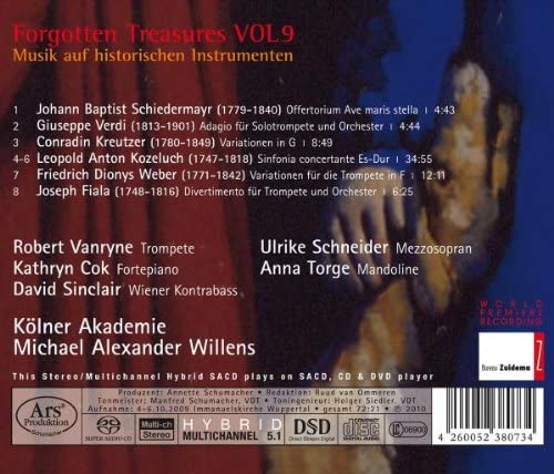 Vergessene Schätze Vol. 9 – Virtuose Musik für Trompete von Kozeluch/Verdi/Fiala/ao [Audio CD]
