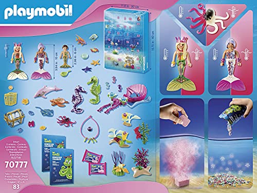 Playmobil 70777 Calendario de Adviento de Sirenas Mágicas Mágicas con Bubbl de Cambio de Color