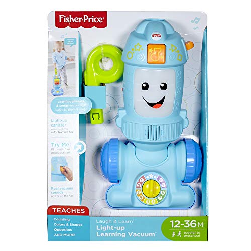 Fisher-Price FNR97 Laugh Light-up Leren Stofzuigen, baby- en peuterduw speelgoed