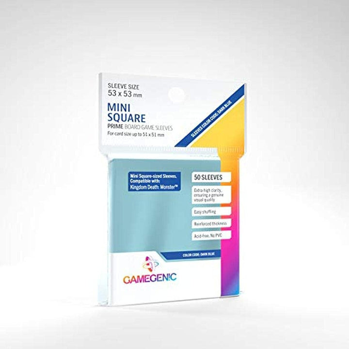 GAMEGEN!C- Prime Mini Square-Sized Sleeves 53 x 53 mm (50), Clear Colour (GGS100