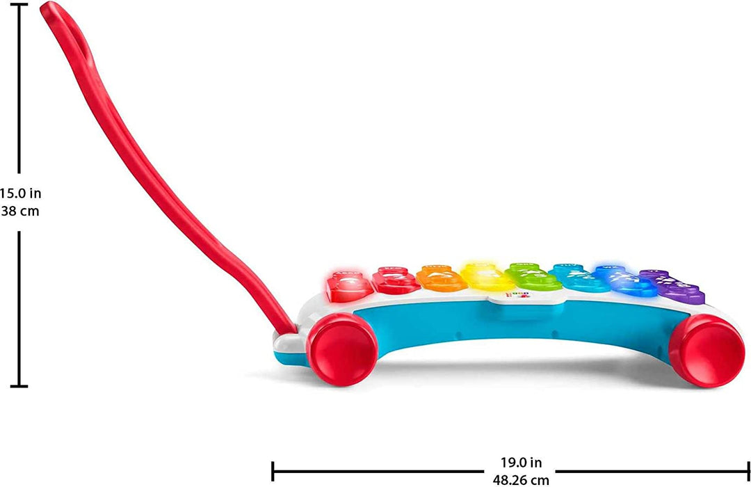 ?Fisher-Price Giant Light-Up Xylophone, pretend musical instrument electronic pull toy