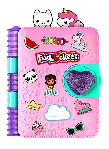 FunLockets Secret Journal, Diary, Activity and Creativity, Sticker and Stationery Set, Secret Writing, Drawing and Doodling, Aged 6 Years Plus