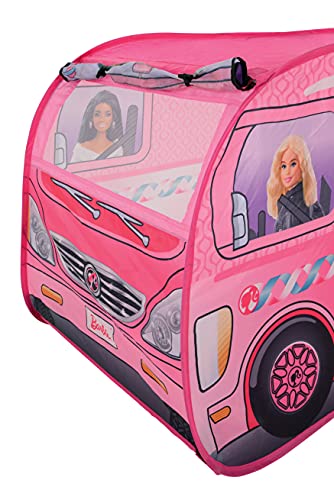 Barbie M009728 Pop-Up Camper Tent Campervan, Multicoloured