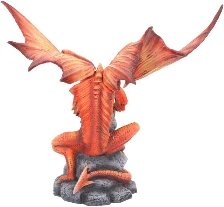 Nemesis Now Adult Fire Dragon Anne Stokes 24.5cm Figurine, Resin, Red, One Size