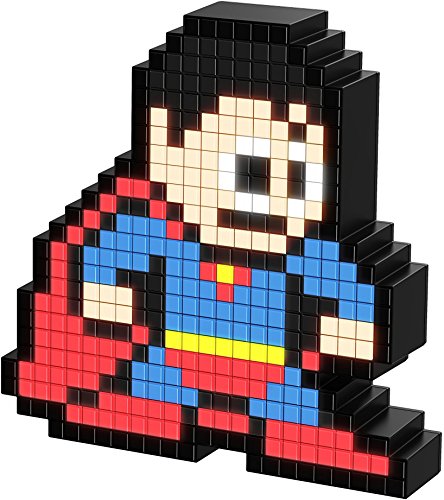 PDP 878-029-NA-SPM Pixel Pals DC Comics Superman Collectible Lighted Figure, Red