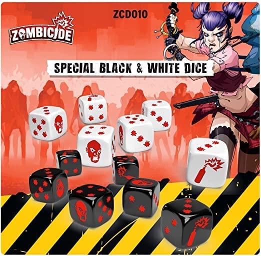 Zombicide 2nd Edition Special Black and White Dice | Strategy Board Game