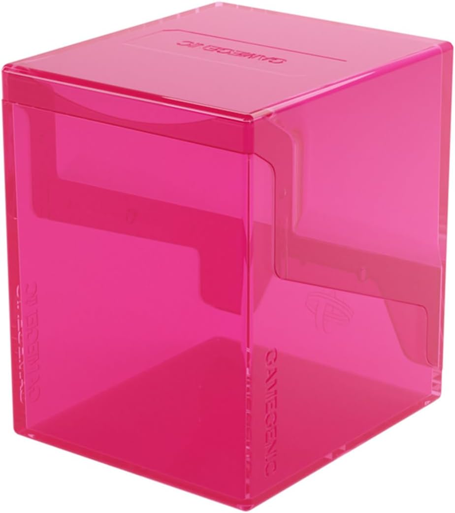 Bastion 100+ XL Deck Box - Compact, Secure, and Perfectly Organized for Your Trading Cards! Safely Protects 100+ Double-Sleeved Cards, Pink Color
