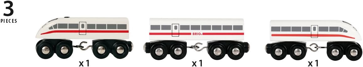 BRIO World Hochgeschwindigkeitszug – Magnetischer Holzzug mit Soundeffekten für Kinder ab 3 Jahren