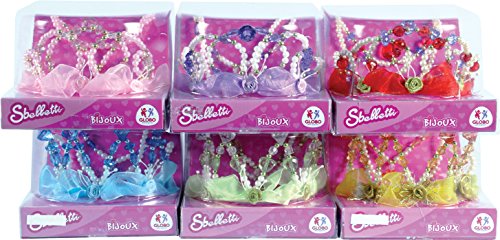 Globo Toys Globo – 36410 6 verschiedene Sbelletti-Tiara mit Schmuck (eins im Lieferumfang enthalten)