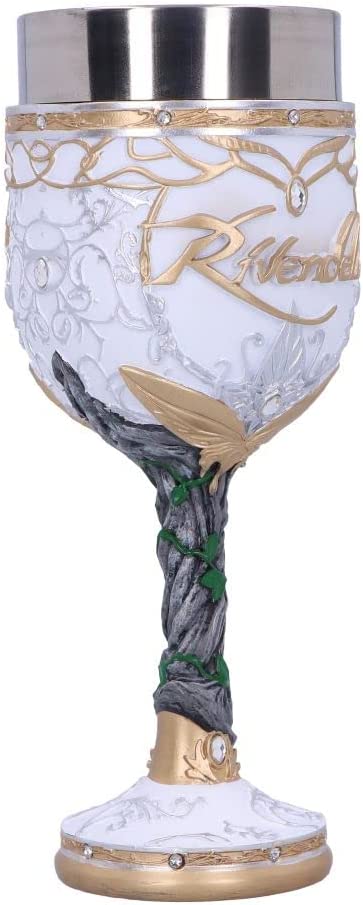 Nemesis Now Officially Licensed Lord of The Rings Rivendell Goblet, White, 19.5c