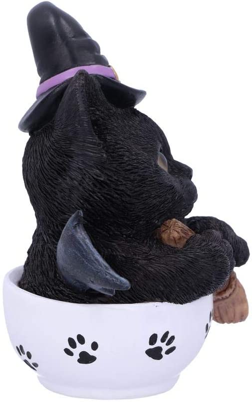 Nemesis Now Kit Neuheit Teetasse Hexe Katze Figur, Polyresin, Schwarz