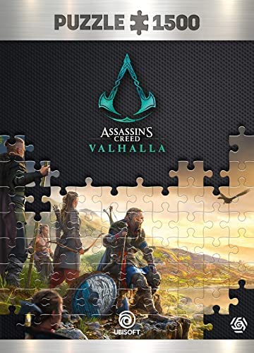 Gute Beute Assassin's Creed Valhalla Vista of England – 1500 Teile Puzzle 85 cm x 58 cm | inklusive Poster und Tasche | Spielgrafiken für Erwachsene und Jugendliche