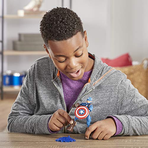 Marvel Avengers Bend And Flex Action Figure Toy, figura flessibile di Capitan America da 15 cm