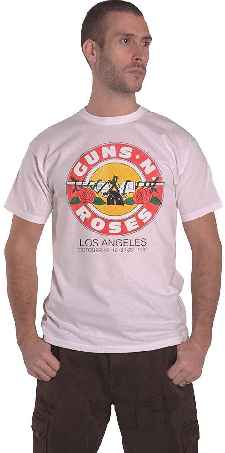 Guns N Roses Amplified Collection - Vintage Bullet Men T-Shirt Off White XXL, 10