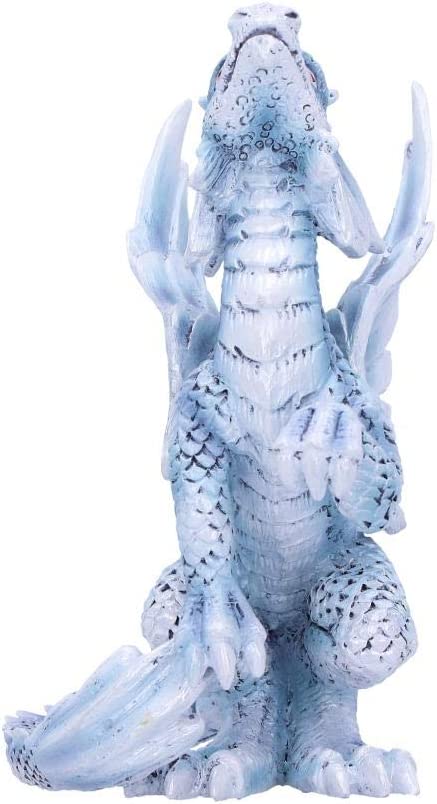 Nemesis Now Anne Stokes Age Small Silver Dragon Figurine, White, 11.5cm