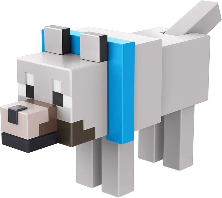 Minecraft Build Wolf Actionfigur, 3,25 Zoll, mit 1 Build-a-Portal-Teil und 1 Zubehör