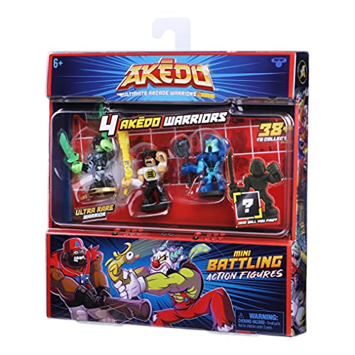 Akedo 14246 Ultimate Arcade Warrior Collector Pack Mini-Kampf-Actionfiguren