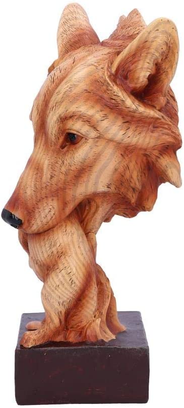 Nemesis Now H5034R0 Natural Protection Wolf Mother and Cub Wood Effect Bust, Pol