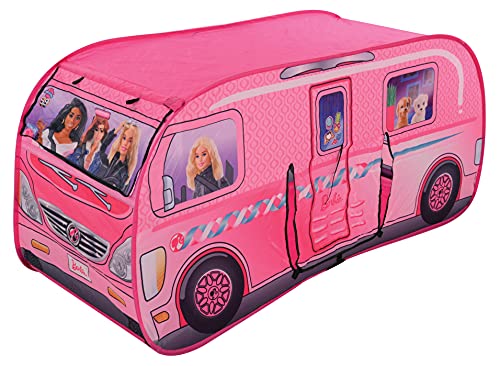 Barbie M009728 Pop-Up Camper Tent Campervan, Multicoloured