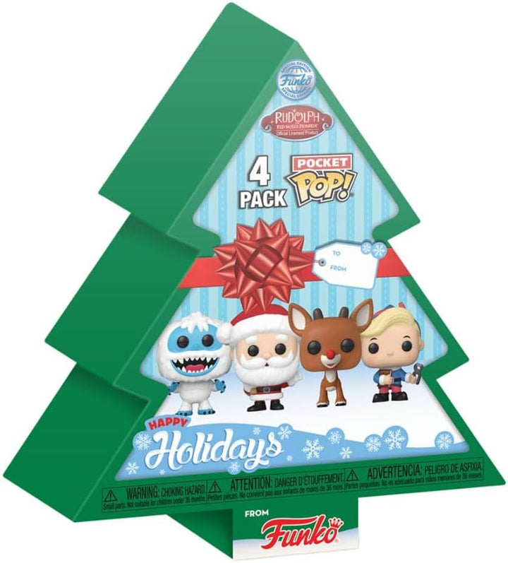 Funko Pocket POP! Rudolph - Tree Holiday Box 4 Pieces - Rudolph the Red-Nosed Reindeer