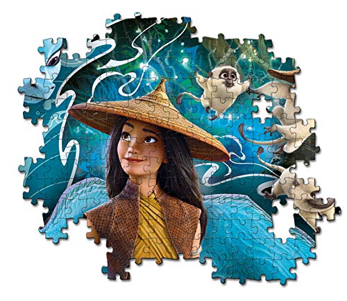 Clementoni 20183, Raya and the Last Dragon Glitter Puzzle for Children - 104 Pie