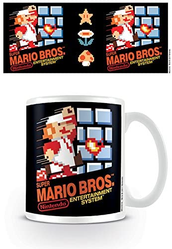Pyramid International Super Mario (NES Cover), offizielle Keramik-Kaffee-/Teetasse in Box, Papier, mehrfarbig, 11 x 11 x 1,3 cm