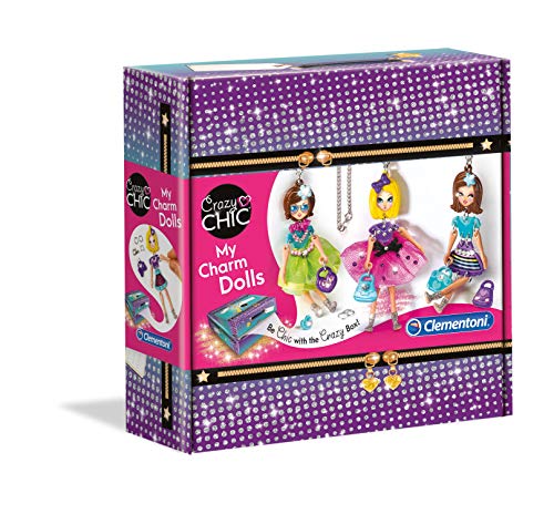 Clementoni 18587, Crazy Chic My charm dolls Jewellery Kit for Children Ages 7 ye