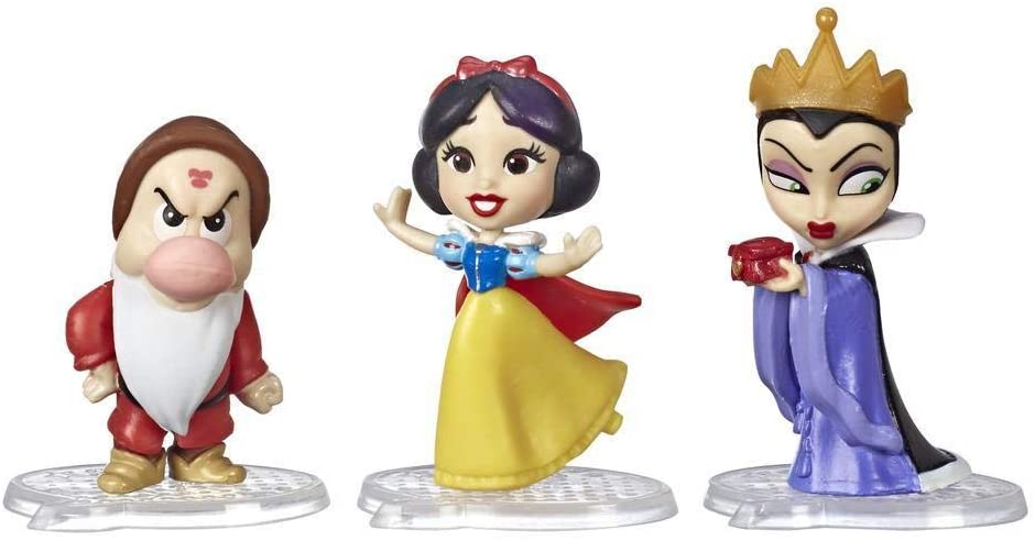 Disney Princess Comics-Puppen, Snow White's Story Moments Number 1 Wish mit der bösen Königin und Grumpy, 3 Sammlerspielzeugfiguren und Comic