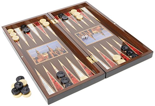 Staroyun 1020852 Touristic Damali Backgammon, 20.5 x 43 x 5.5 cm, Multi-Color