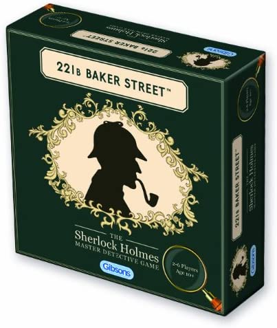 221b Baker Street Mysterious Detective Board Game | Sherlock Holmes Game for Adults & Kids | Perfect Family Gift for Christmas & Birthdays| Ages 10+, 2-6 Players