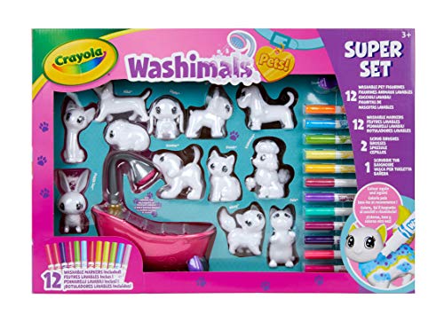 CRAYOLA 74-7321-E-000 Washimals Pets Super, Creative Colouring Crafts Kit, Gift