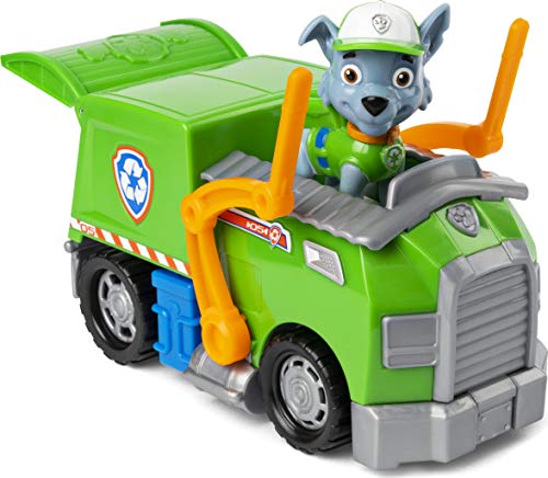 PAW Patrol Rocky's Recycling-LKW-Fahrzeug mit Sammelfigur, für Kinder im Alter